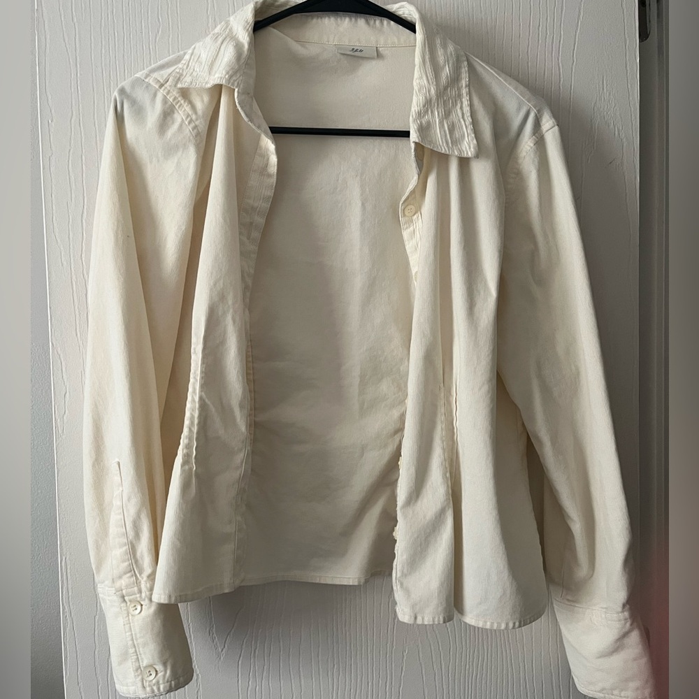 Size S, off-white button down
